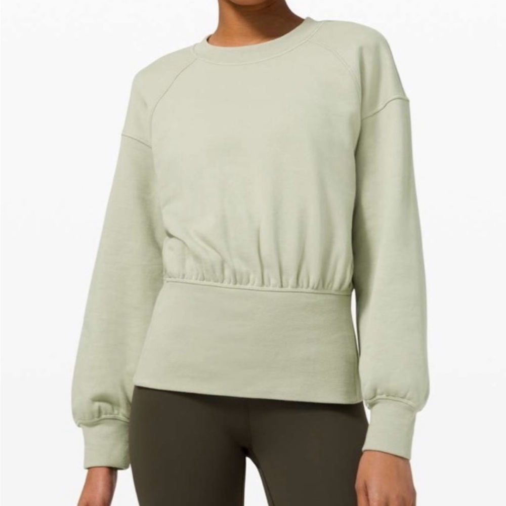 Lululemon Hugged-Waist Cotton Pullover in fern green